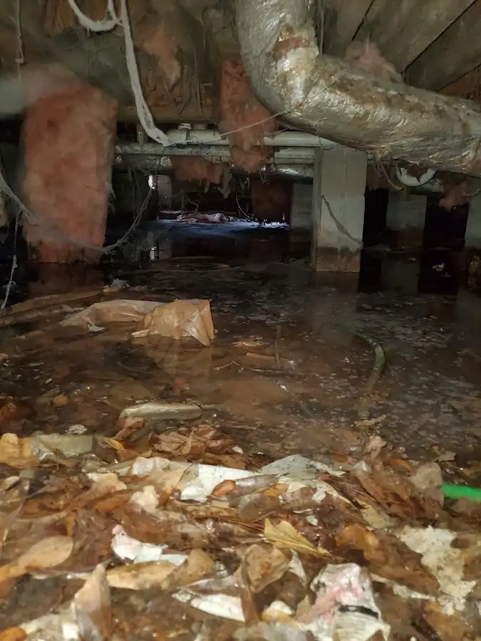 Crawl space flood assessment for Commercial Water Damage Restoration in Shaker Heights